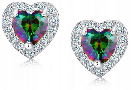  BELLISSIMI ORECCHINI A CUORE IN ARGENTO 925