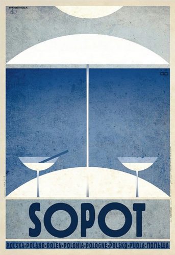 Poster Sopot Kaja CORNICE NERA 68x98 cm