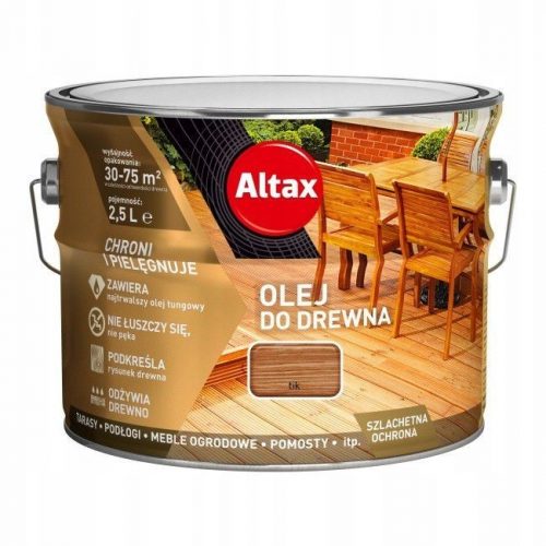 Olio per legno Altax Tik 2,5 l