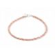  Bracciale in rodocrosite naturale 2mm argento