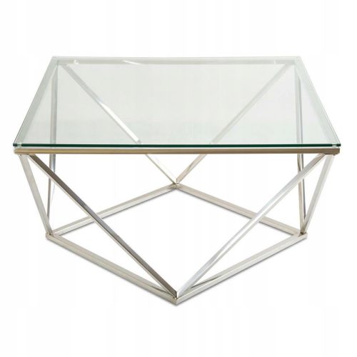  HowHomely Tavolino quadrato Diamanta 80 x 80 x 46 cm tonalità di grigio