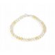  Bracciale limone, palline sfaccettate, 4 mm