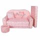  Divano Fortisline Teddy Bear 100 x 160 cm, tessuto rosa