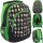  Zaino scolastico multiscomparto Minecraft Astra, nero, Sfumature di verde, 20 l