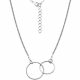  Collana Karma in argento con due cerchi, argento 925