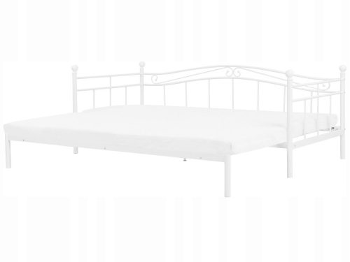  Letto matrimoniale in metallo Beliani Metal Bed Frame Camera da letto Frame 80x200 bianco