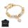  BRACCIALE MODULARE DA DONNA CON CHARMS IN ORO 585