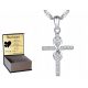  Collana Infinity Cross Argento Swarovski Argento