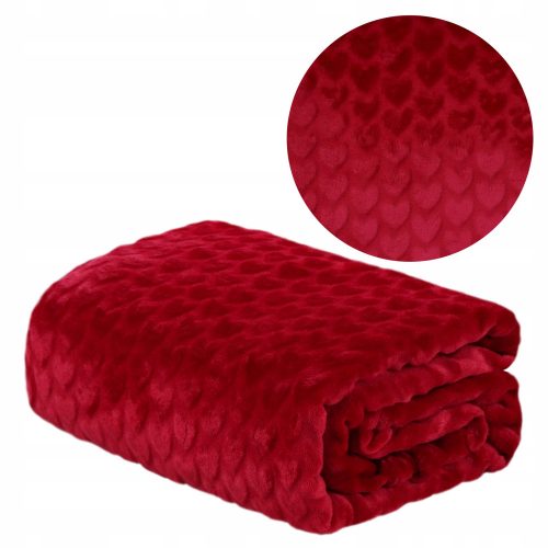 Coperta in microfibra DOMAREX 130 cm x 160 cm tonalità del rosso