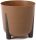  Vaso da fiori BratGO 34 cm x 34 x 32 cm diametro 34 cm in plastica tonalità marrone e beige