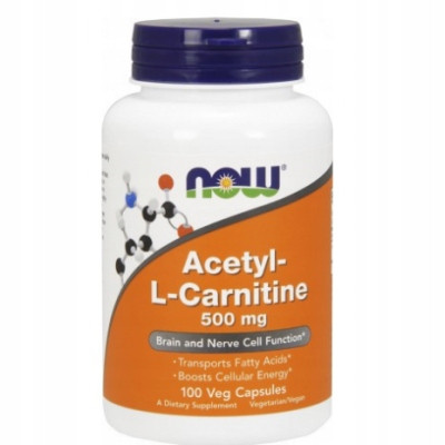  NOW Foods ACETIL L-CARNITINA ALC 500mg ALCAR CARNITINA PERDITA DI PESO 100 caps