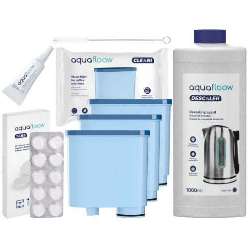  3× Filtro dell'acqua per macchina da caffè AquaFloow AF04, blu + 4 altri prodotti