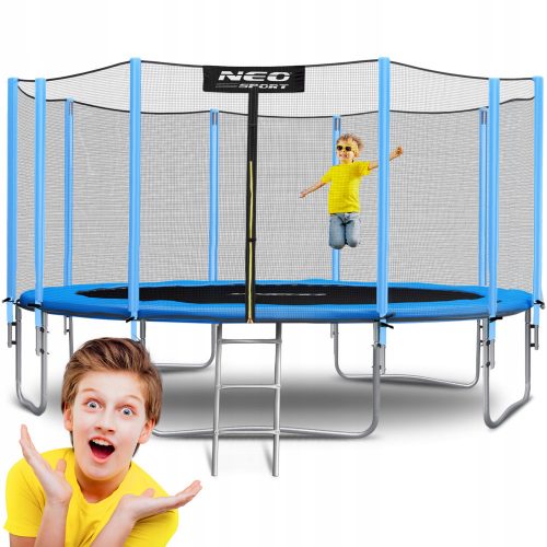 Trampolino - Trampolino Neo-Sport 465 cm FT 15 con rete (457-465 cm)