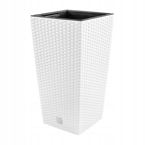  Vaso da fiori Prosperplast 20 cm x 20 x 37,6 cm diametro 20 cm plastica bianca