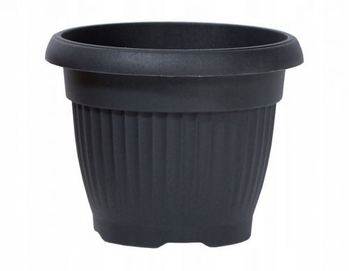  Vaso da fiori Prosperplast 55 cm x 55 x 43 cm diametro 55 cm plastica nera, sfumature di grigio e argento