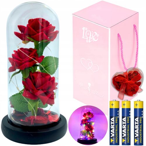 ROSA ETERNA LED IN VETRO REGALO DI SAN VALENTINO