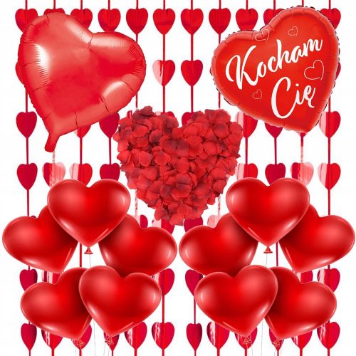 Palloncino cuore arancione e rosso per aria o elio PartyPro 40 cm