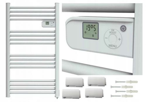 Radiatore da bagno elettrico Goodhome 500 W 545 x 980 mm bianco