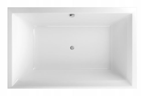 Eccellente vasca da bagno rettangolare in acrilico Crown Lux, scarico centrale, 190 x 120 cm