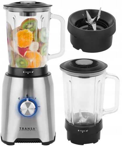  Frullatore a tazza Transa Electronics BT-19 da 1600 W, argento/grigio