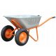 Carriola da giardino a due ruote zincata 100L / 140L