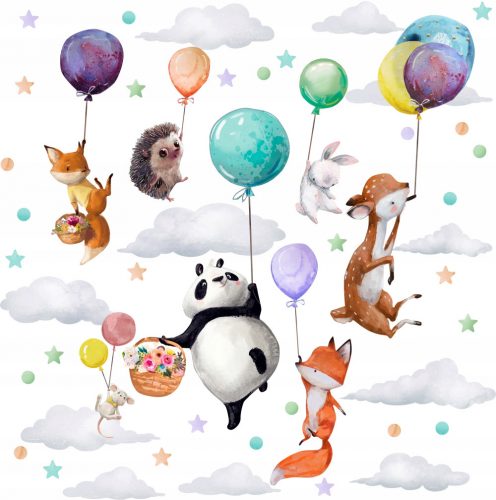  Adesivi murali per bambini: Animali e Palloncini