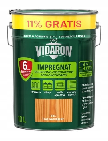 Impregnante Vidaron 9L+11% Teak Naturale V05