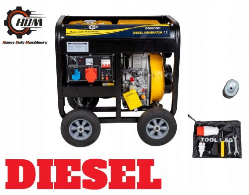 Generatore diesel portatile trifase HDM da 5000 W