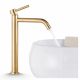 Rubinetto lavabo da terra Ari Slim Tube, oro