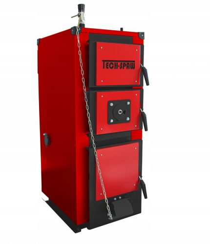 Forno in acciaio a doppia funzione Tech-Spaw per bricchette, legna, coke, carbone fine, pellet, lignite, carbon fossile 18 kW