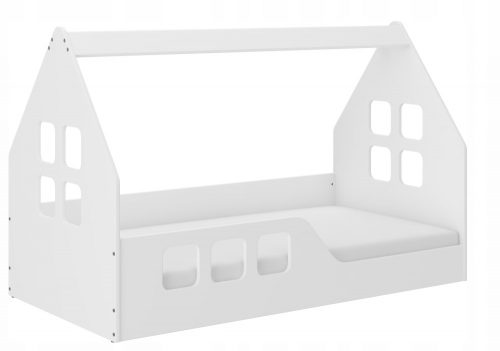  Letto in legno Toys House in legno 84 x 164 cm bianco