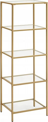  Scaffale Songmics Vasagle 40 cm x 124,5 cm x 30 cm oro