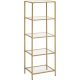  Scaffale Songmics Vasagle 40 cm x 124,5 cm x 30 cm oro