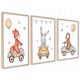  Set di 3 poster Immagini per bambini Volpe Orsetto 30x40