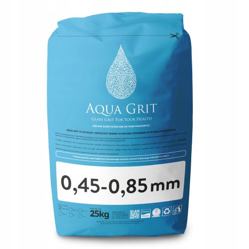 Agente filtrante per filtri piscina Aqua Grit 0,45 – 0,85 mm 25 kg