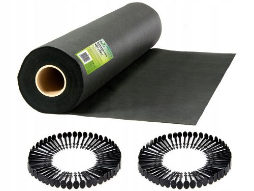 Agrotessile - Agrotessile da giardino con spilli Plonos 80 cm x 100 m 50 g/m² nero