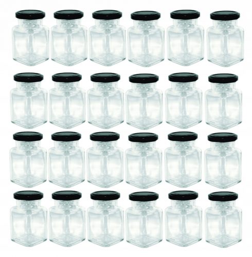 Vaso in vetro per spezie 120ml, 24pz tappi 55