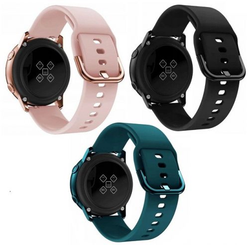  3x CINTURINO UNIVERSALE IN SILICONE per SMARTWATCH 20mm