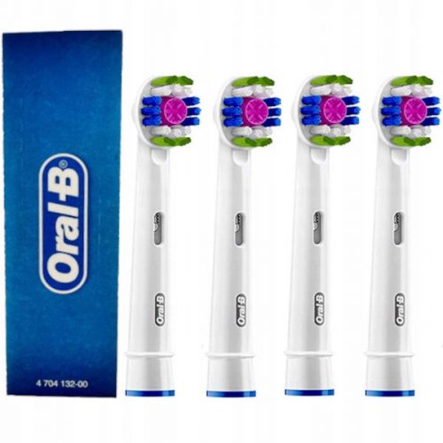  Testine per spazzolino elettrico Oral-B 3D White, 4 pezzi