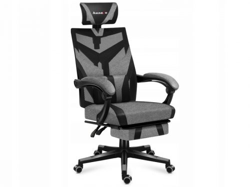  Sedia da gaming Huzaro Combat 5.0 Grey, rete nera e grigia