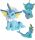  Vaporeon EEVEE Pokemon Go mascotte di peluche