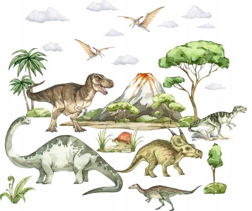 Adesivi murali per bambini Dinosauri Alberi