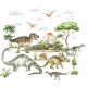 Adesivi murali per bambini Dinosauri Alberi