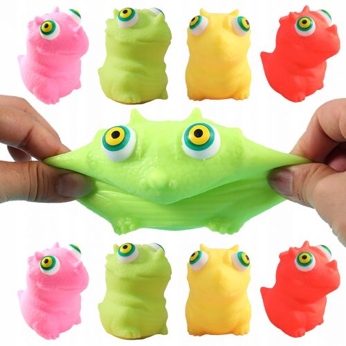  12x GNIOTEK FOAM DRAGON ANTISTRESS DINOSAURO SCHERZO SENSORIALE DI COLORI