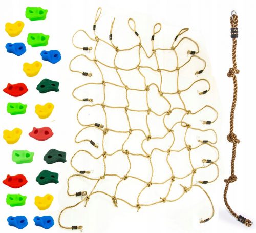  SET Accessori parco giochi: sassi + corda + rete