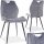  Arco VELVET CHAIR, struttura nera, grigia