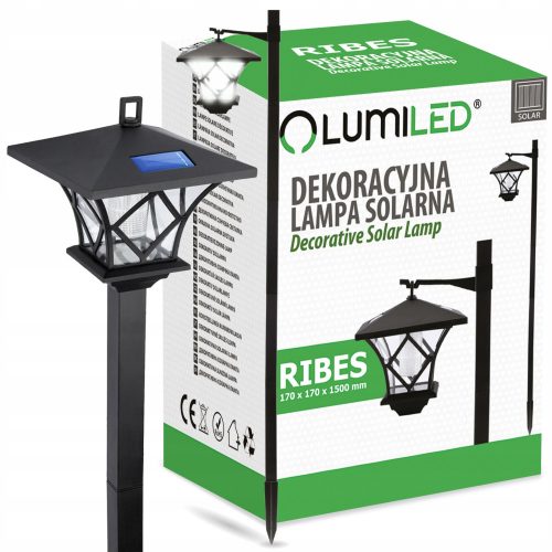  Lampada solare Lumiled, nera, 150 cm, 1 pz.