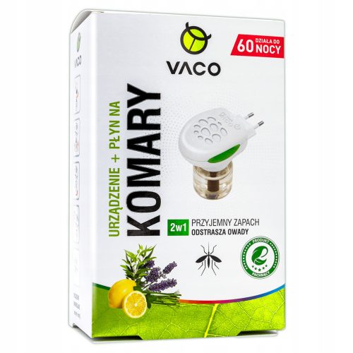  VACO ECO Elektro + liquido contro zanzare, moscerini e moscerini (Citronella, 60 notti) - 45 ml