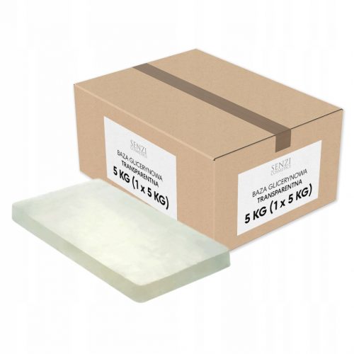  Sapone base trasparente alla glicerina in panetto da 5 kg Senzi Cosmetics