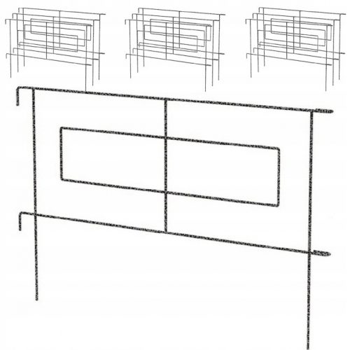 Bordura per il giardino - Recinti da giardino ElGarden Rettangolari 99 cm x 60 cm 10 pezzi